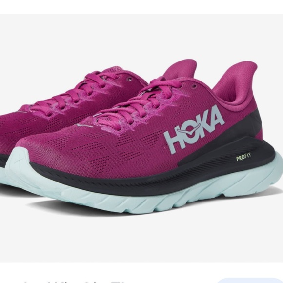 Hoka one one Mach 4 festival fuchsia & black running sneaker Size 8.5B - Picture 7 of 17